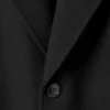 Single Breasted Wool-Blend Coat – Black Single Breasted Wool-Blend Coat – Black