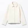 Single-Breasted Wool Blend Jacket – Off-White