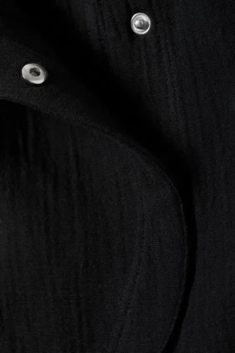 Sleeveless Asymmetric Peplum Top – Black
