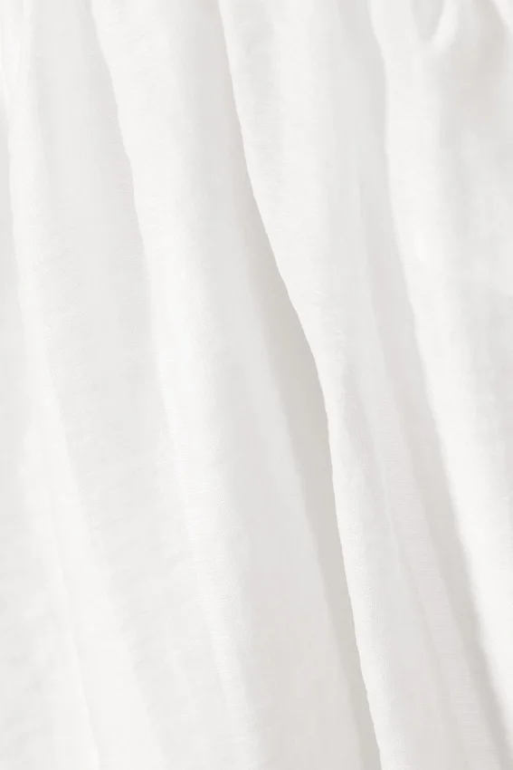 Sleeveless Balloon Mini Dress – White Sleeveless Balloon Mini Dress – White
