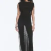 Sleeveless Boat-Neck Maxi Dress – Black Sleeveless Boat-Neck Maxi Dress – Black