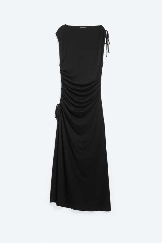 Sleeveless Boat-Neck Maxi Dress – Black Sleeveless Boat-Neck Maxi Dress – Black