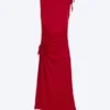 Sleeveless Boat-Neck Maxi Dress – Bright Red Sleeveless Boat-Neck Maxi Dress – Bright Red