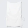 Sleeveless Boat-Neck Tie Top – White Sleeveless Boat-Neck Tie Top – White