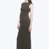 Sleeveless Cotton Jersey Maxi Dress – Dark Grey Sleeveless Cotton Jersey Maxi Dress – Dark Grey