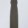 Sleeveless Cotton Jersey Maxi Dress – Dark Grey Sleeveless Cotton Jersey Maxi Dress – Dark Grey