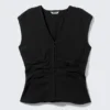 Sleeveless Crinkle Top – Black Sleeveless Crinkle Top – Black
