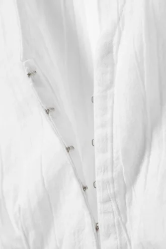 Sleeveless Crinkle Top – White