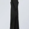 Sleeveless Draped Maxi Dress – Black Sleeveless Draped Maxi Dress – Black