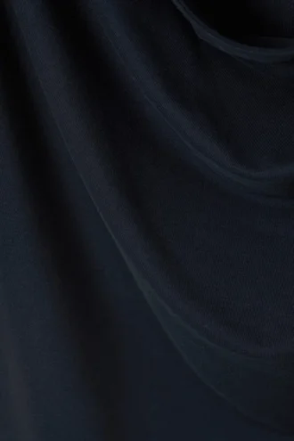 Sleeveless Draped Waterfall Top – Dark Blue