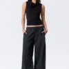 Sleeveless Funnel Neck Top – Black Sleeveless Funnel Neck Top – Black