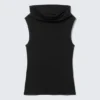 Sleeveless Funnel Neck Top – Black Sleeveless Funnel Neck Top – Black