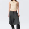 Sleeveless Funnel Neck Top – Light Beige Sleeveless Funnel Neck Top – Light Beige