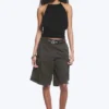Sleeveless Gathered Halter Top – Black Sleeveless Gathered Halter Top – Black