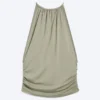 Sleeveless Gathered Halter Top – Dusty Khaki Green Sleeveless Gathered Halter Top – Dusty Khaki Green