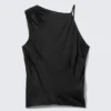 Sleeveless Gathered Top – Black Sleeveless Gathered Top – Black