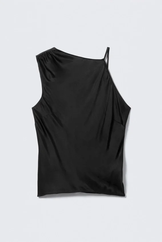 Sleeveless Gathered Top – Black Sleeveless Gathered Top – Black