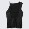 Sleeveless Gathered Top – Black Sleeveless Gathered Top – Black