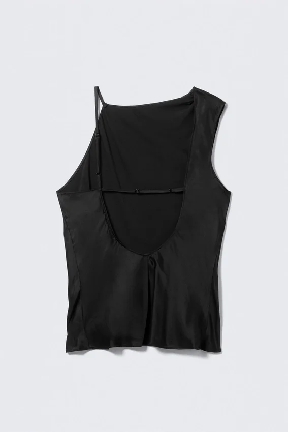Sleeveless Gathered Top – Black Sleeveless Gathered Top – Black