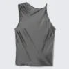Sleeveless Gathered Top – Grey Sleeveless Gathered Top – Grey