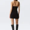 Sleeveless Halter Mini Dress – Black Sleeveless Halter Mini Dress – Black