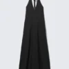 Sleeveless Halterneck Maxi Dress – Black Sleeveless Halterneck Maxi Dress – Black
