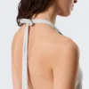 Sleeveless Halterneck Maxi Dress – Light Beige Sleeveless Halterneck Maxi Dress – Light Beige