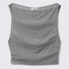 Sleeveless Sequin Top – Grey – Rhinestones Sleeveless Sequin Top – Grey – Rhinestones