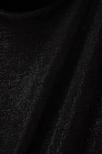 Sleeveless Shiny Halterneck Top – Black