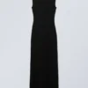 Sleeveless Slitted Maxi Dress – Black Sleeveless Slitted Maxi Dress – Black