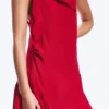 Sleeveless Square-Neck Mini Dress – Bright Red Sleeveless Square-Neck Mini Dress – Bright Red