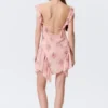 Sleeveless Square-Neck Mini Dress – Pink – Floral Sleeveless Square-Neck Mini Dress – Pink – Floral