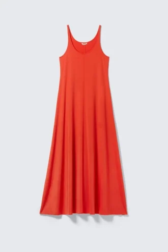 Sleeveless Tank Maxi Dress – Red Sleeveless Tank Maxi Dress – Red