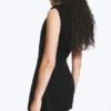 Sleeveless Twill Mini Dress – Black Sleeveless Twill Mini Dress – Black