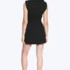 Sleeveless Twill Mini Dress – Black Sleeveless Twill Mini Dress – Black