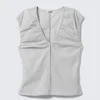 Sleeveless V-Neck Cotton Top – Light Grey Sleeveless V-Neck Cotton Top – Light Grey