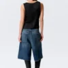 Sleeveless V-Neck Satin Top – Black