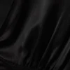 Sleeveless V-Neck Satin Top – Black