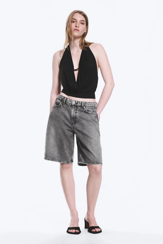 Sleeveless Waterfall Top – Black Sleeveless Waterfall Top – Black