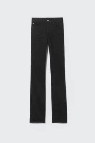 Sleezie High Waisted Skinny Jeans – Black