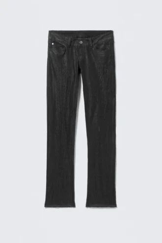 Sleezie Low Rise Skinny Cracked Jeans – Black | Cheap Monday Gb