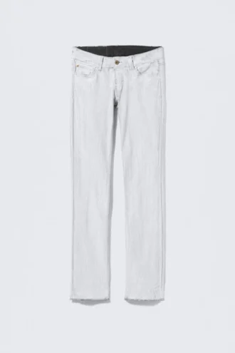 Sleezie Low Rise Skinny Cracked Jeans – White | Cheap Monday Gb
