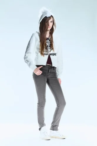 Sleezie Low Rise Skinny Jeans – Bored Grey – Grey | Cheap Monday Gb