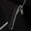 Slim Asymmetric Zip Knit Sweater – Black Slim Asymmetric Zip Knit Sweater – Black