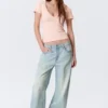 Slim Deep V-Neck T-Shirt – Dusty Pink Slim Deep V-Neck T-Shirt – Dusty Pink
