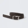Slim Faux Leather Belt – Dark Brown Slim Faux Leather Belt – Dark Brown