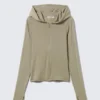 Slim Fit Lyocell Zip Hoodie – Light Mole Slim Fit Lyocell Zip Hoodie – Light Mole