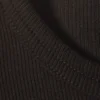 Slim Fit Ribbed Cotton T-Shirt – Dark Brown Slim Fit Ribbed Cotton T-Shirt – Dark Brown