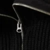 Slim Fit Ribbed Zip Cardigan – Black Slim Fit Ribbed Zip Cardigan – Black