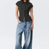 Slim Fit Short-Sleeved Crepe Shirt – Dark Grey – Pinstriped Slim Fit Short-Sleeved Crepe Shirt – Dark Grey – Pinstriped